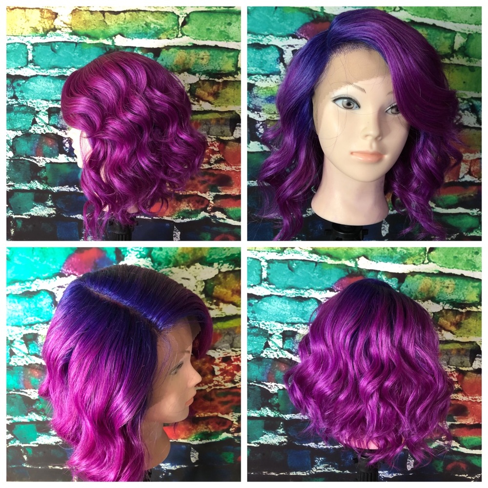 Beautiful ombré purple hot pink unit